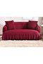 Bürümcük Stretch Fabric Sofa Cover, Three-Seater Sofa Cover 1 Piece, Cream Color