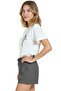 Women's White Relaxed Fit 100% Cotton T-Shirt – Thin Ink & Minimal Abstract Graphic Printed - 2