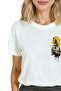 Women's White Relaxed Fit 100% Cotton T-Shirt – Sunset Forest & Kayak Printed - 7