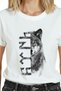 Women's White Relaxed Fit 100% Cotton T-Shirt – Turkish Script in Turkish and Bozkurt Kurt Printed - 6