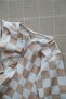 100% Organic Cotton Latte Checkerboard Pattern Girls-Boys Soft Baby Romper - 7