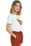 Women's White Relaxed Fit 100% Cotton T-Shirt – Sunset Lake Landscape Printed - 4
