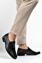 Kösele Genuine Leather Black Men's Classic Shoes Piped Sided - 2