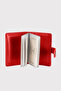 Beijing Genuine Leather Unisex Red Card Holder Wallet with Plenty of Card Holders and External Placket - 2