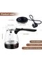 Turkish Coffee Maker, Portable Electric Glass Turkish Coffee Machine with Foldable Handle (BLACK) - 8