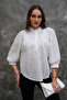 Lace Detailed Embroidered Patterned D Mock Neck Fisto Shirt - 6
