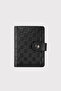 Beijing Genuine Leather Unisex Black Card Holder Wallet with Plenty of Card Holders and External Placket