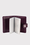 Beijing Genuine Leather Unisex Plum Card Holder Wallet with Plenty of Card Holders and External Placket - 2