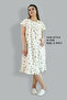 Printed Cotton Black and White Nighty - Round Neck - 2