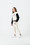 Collar Ribbed Front Embroidered Bottom Embroidered Girls' College Tracksuit Set - 2
