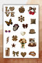 2-Piece Brown Collection-Leopard Sticker, Decal, Agenda, Planner, Bullet Journal, Scrapbook - 2