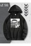 0 Ufo and Alien Cat Graphic Printed Comfortable Hooded Sweatshirt