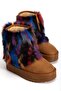 Tan Suede Inside and Outside Fur Thick Sole Women's Winter Boots - 4