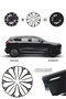 Togg T10F Sedan Compatible Wheel Cover Sticker Set - 3