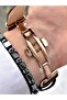 Brown Leather Cord Roman Numeral Original Lock Function Men's Wristwatch + Bracelet as a Gift - 7