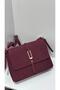 Pinterest Senna Model Women's Soft Suede Large Size Shoulder Bag Burgundy - 5