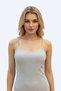 Women's Tank Top with Rope Straps 100% Cotton F Corded Fabric Flexible - 2