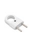 White Flat Plug with Ring 10A - 5