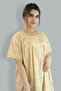 Printed Cotton Yellow Nighty - Round Neck - 3