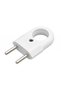 White Flat Plug with Ring 10A