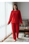 Women's Red Plush Pajama Set