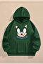 Children's Sonic Printed Hooded Sweatshirt Hoodie - 2
