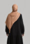 Half Buttoned Muslin Dress Black - 6