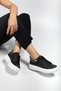 Women's Sports Shoes Suitable for Daily Use Sneaker Lace-Up Beige-Black Color Full Mold Waterproof - 5