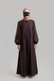 Shirt Collar Tenselsoft Dress - Bitter Brown