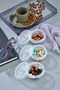 9-Piece Transparent Mini Sauce Bowl with Fan Lid - Ketchup Mayonnaise Container - Coffee Side Sugar Turkish Delight Bowl - 4