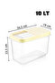10 Lt Food, Grain, Flour, Sugar Storage Container with Sliding Lid - 3