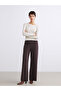 Wide Leg Women's Trousers with Elastic Waist