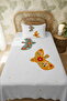 100% Cotton Embroidered Birds Patterned Single Pike Set - 3