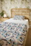 100% Cotton Colorful Water Lily Patterned Single Pique Set - 5