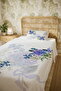 100% Cotton Purple Lilac Patterned Single Bedspread Set - 5