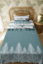 100% Cotton Snowy Forest Story Patterned Single Pique Set - 3