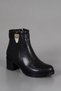 Bln 765 Gold Metal Stone Buckle Detail Half Boots