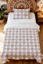 100% Cotton Daisy Cottage Plaid Patterned Twin Bedspread Set - 2
