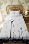 100% Cotton Wind Rose Patterned Single Pique Set - 3