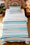 100% Cotton Dotted Sea Breeze Patterned Single Pique Set - 2