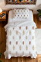 100% Cotton Bohemian Feather Dream Patterned Single Pique Set - 4