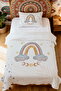 100% Cotton Aydedeli Rainbow Patterned Single Bedspread Set - 2