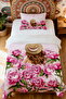 100% Cotton Girl in the Rose Garden Patterned Single Pique Set - 2