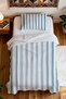 100% Cotton Water Stripes Patterned Single Pique Set - 4