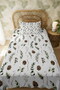 100% Cotton Eucalyptus and Pine Cone Rhythm Patterned Single Pike Set - 3