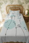 100% Cotton Blue Moon and Dandelion Patterned Single Blanket Set - 3