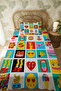 100% Cotton Modern Emoji Patterned Twin Bedspread Set - 3