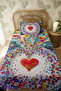 100% Cotton Heart of Colors Patterned Single Pike Set - 3