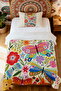100% Cotton Hippie Colorful Butterflies Patterned Single Pike Set - 2