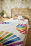100% Cotton Colorful Hoops Patterned Single Person Pike Set - 5